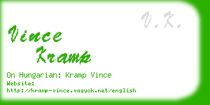 vince kramp business card